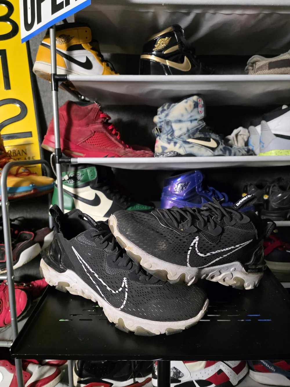 🔥 Nike Black White React Vision DMSX Men Size 11 Running Shoes